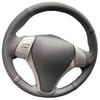 Hand-stitched Black Microfiber Leather Car Steering Wheel Cover For Nissan Teana Altima X-Trail Qashqai 2014 2015 -2017