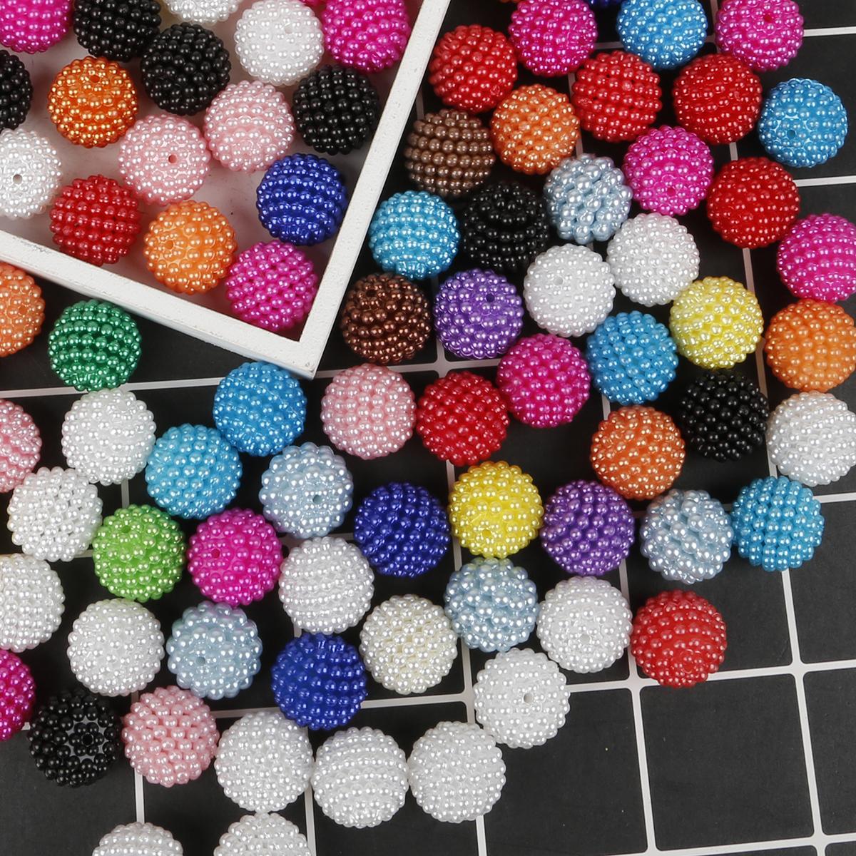 

500 г акриловые бусины бусины Bayberry круглые свободные бусины подходят для европейских бусин для изготовления ювелирных изделий 20mm 500g разноцветный