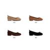 Sheepskin version~ Grape mother has the same temperament square head, light mouth bow, thick heel, versatile leopard print, genuine leather shoes.