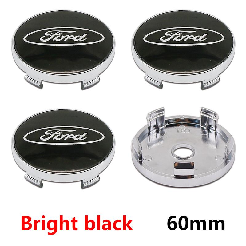 For Ford Mondeo Focus 2 3 4 Mustang Fiesta ecosport Kuga 4Pc 56mm 60mm Car Styling Wheel Center Cap Hub Covers Badge Accessories