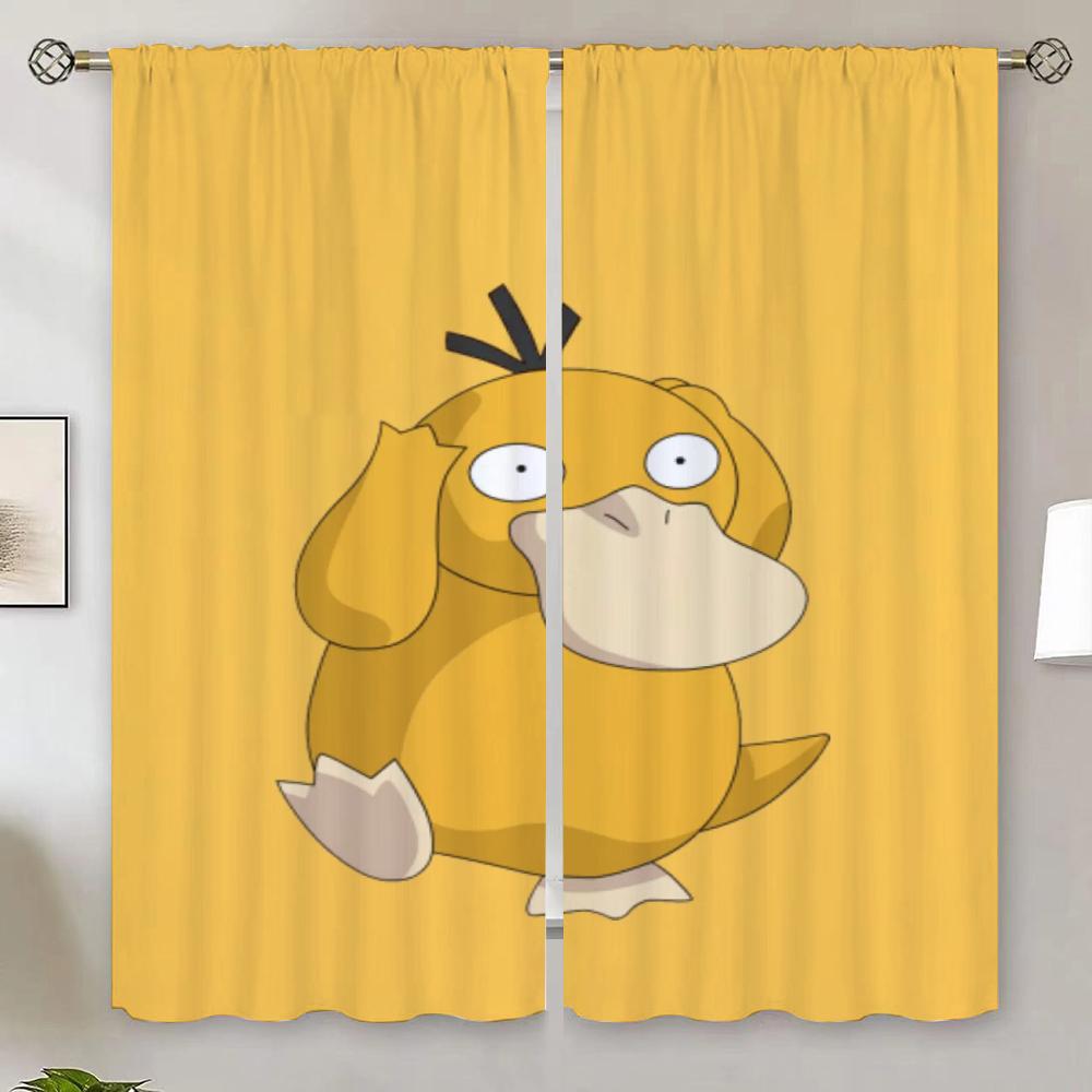 Cortinas para Interior de P-Poke-mon para Decoración de Dormitorio Tentáculos Cortina Opaca 100% Cortina para Salón Lazos Partición