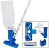 Trade Pool Cleaning Kit: Vacuum Suction Head & Jet Nozzle with Bristles, 5-Section Threaded Pole