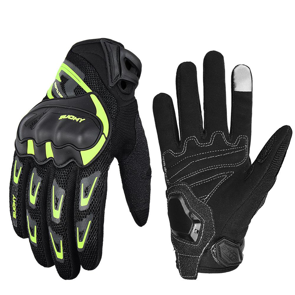 Gloves Summer Mesh Thin Four-season Cycling Locomotive Rider Anti-drop Off-road Racing Male Full Finger