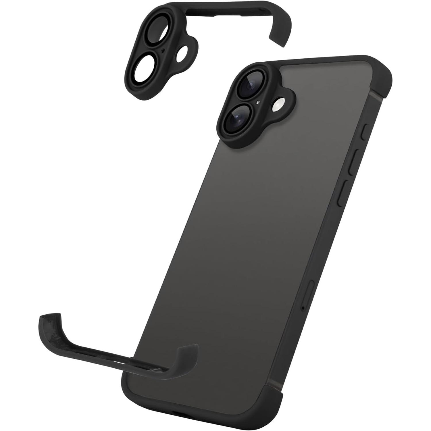 Для iPhone 16 Чехол Безрамный Угловой Бампер для Телефона из ТПУ с Защитой Объектива Камеры
