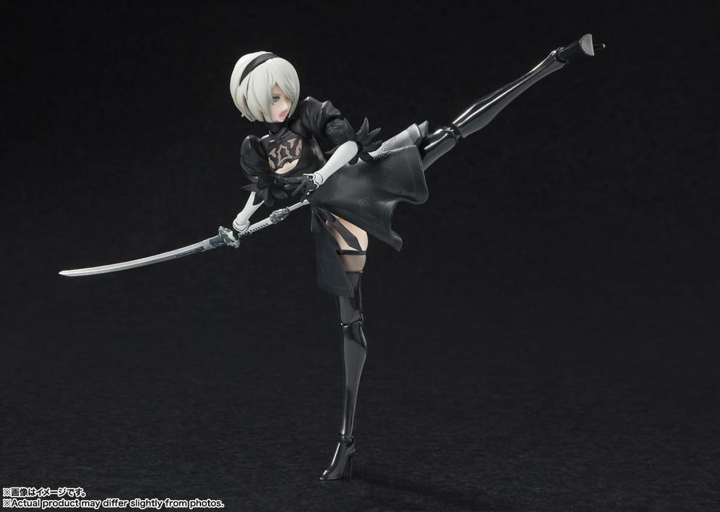 TAMASHII NATIONS 2B Approximately 150mm PVC ABS Painted Movable Figure S.H.Figuarts "NieRAutomata Ver1.1a" &
