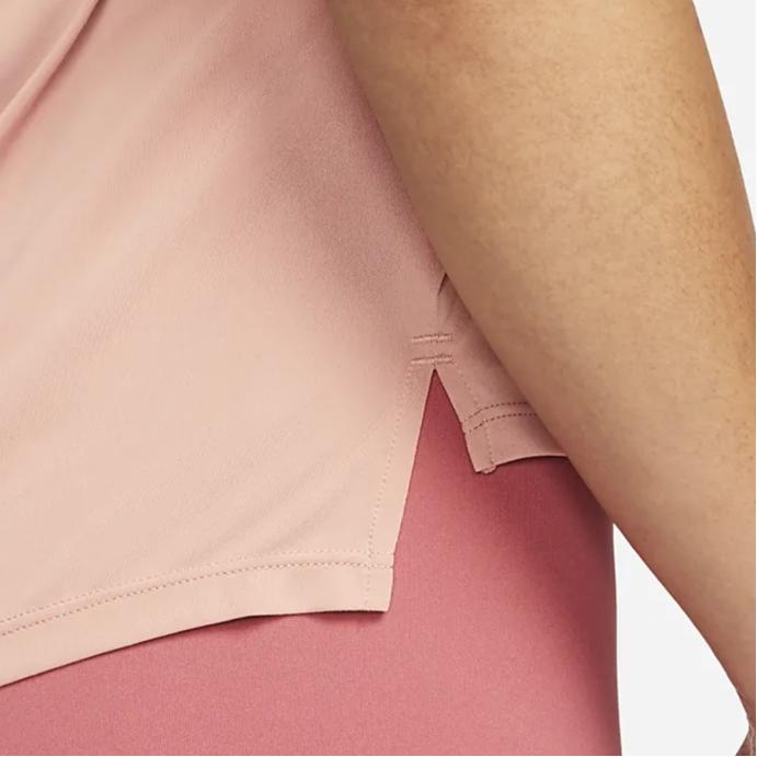 Nike Dri-FIT One Logo Print Round Neck Tank Top Women Tops Rose DM7368-609