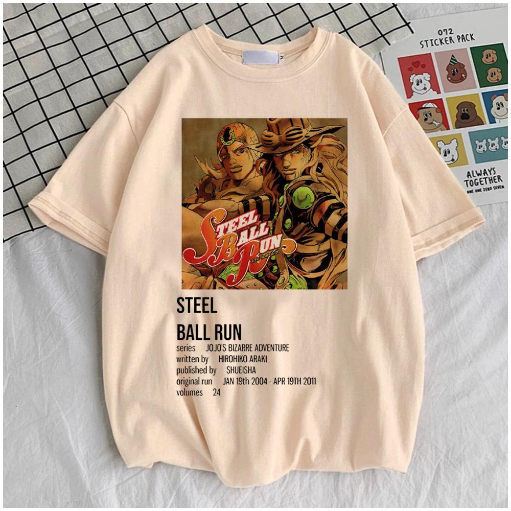 

Jojo Bizarre Adventure Steel Ball Run футболка для подростка Панк хип-хоп эстетика Готический Модный топ футболки Цифровой Y2k Классический S