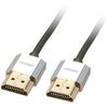 Câble HDMI® Slim - LINDY - 2m - Compatible HDMI 2.0 - Ultra HD - Avec Ethernet CROMO®
