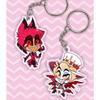 Acrylic Key Buckle for Alastor Lucifer Charlie Vaggie Husk Angel Dust Vox Anime Cartoons Acrylic Key Chain Pendant Birthday Gift