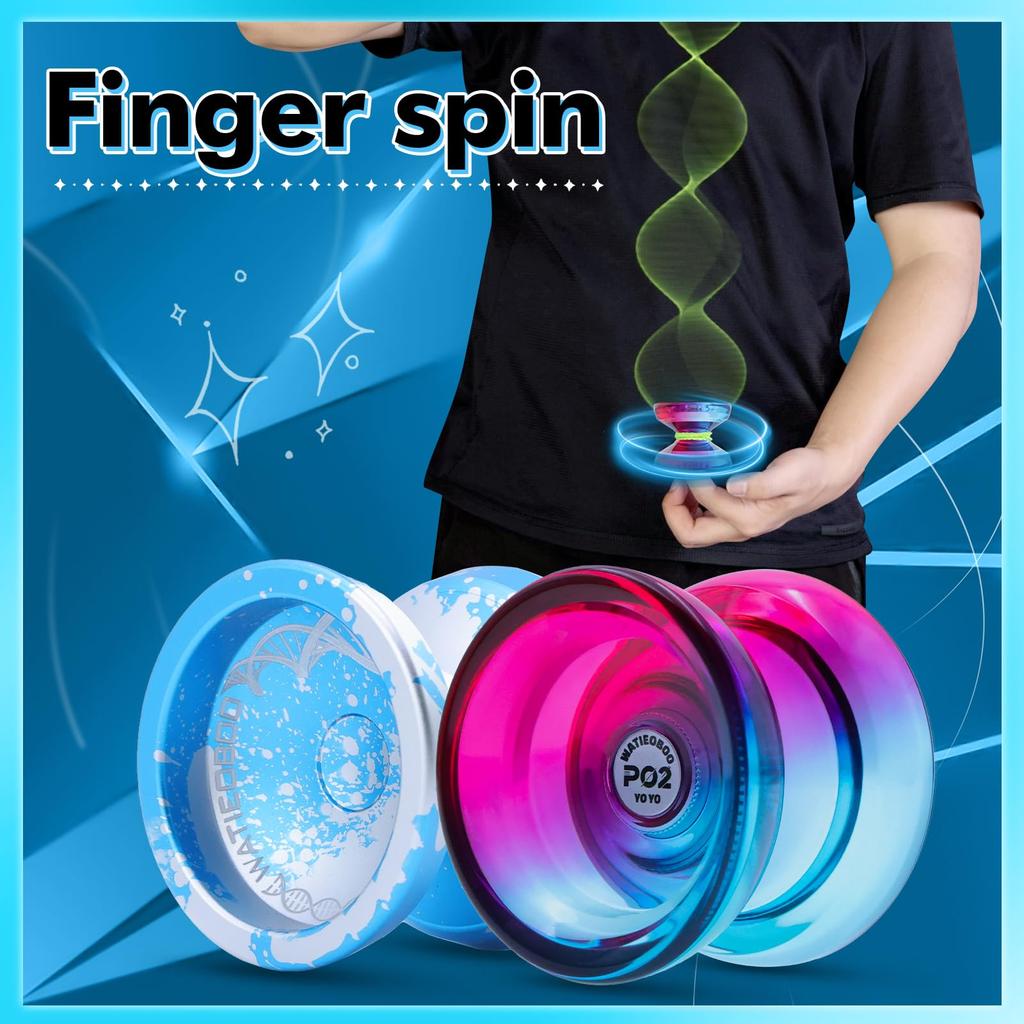 WATIEOBOOyoyo Set P02 and C130 Top Finger Spinning Camouflage Set Suitable for and as well as Competition Meets Top Finger Spinning Performance