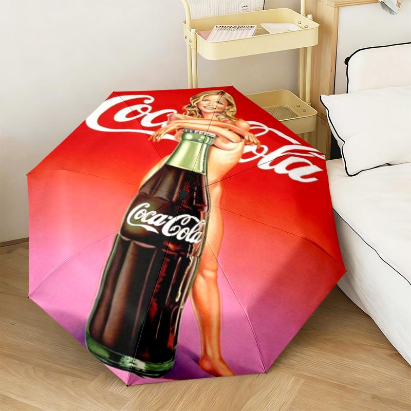 Christmas Gift Halloween Theme Bear Truck Coca Cola umbrella is suitable for all seasons, including home travel and outdoor activities Y11