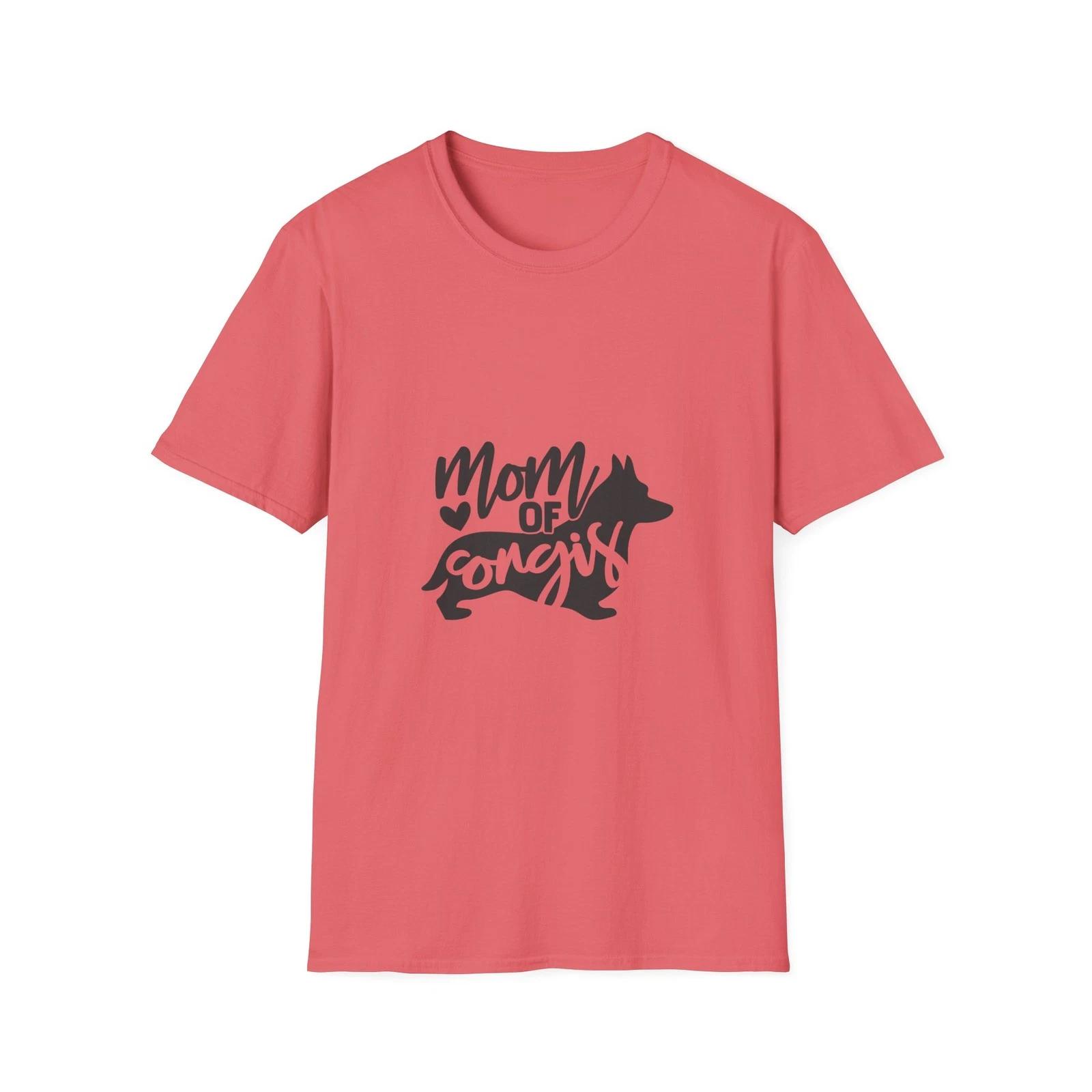 

Mom of Corgis T-Shirt | Corgi Silhouette Dog Mom Tee L