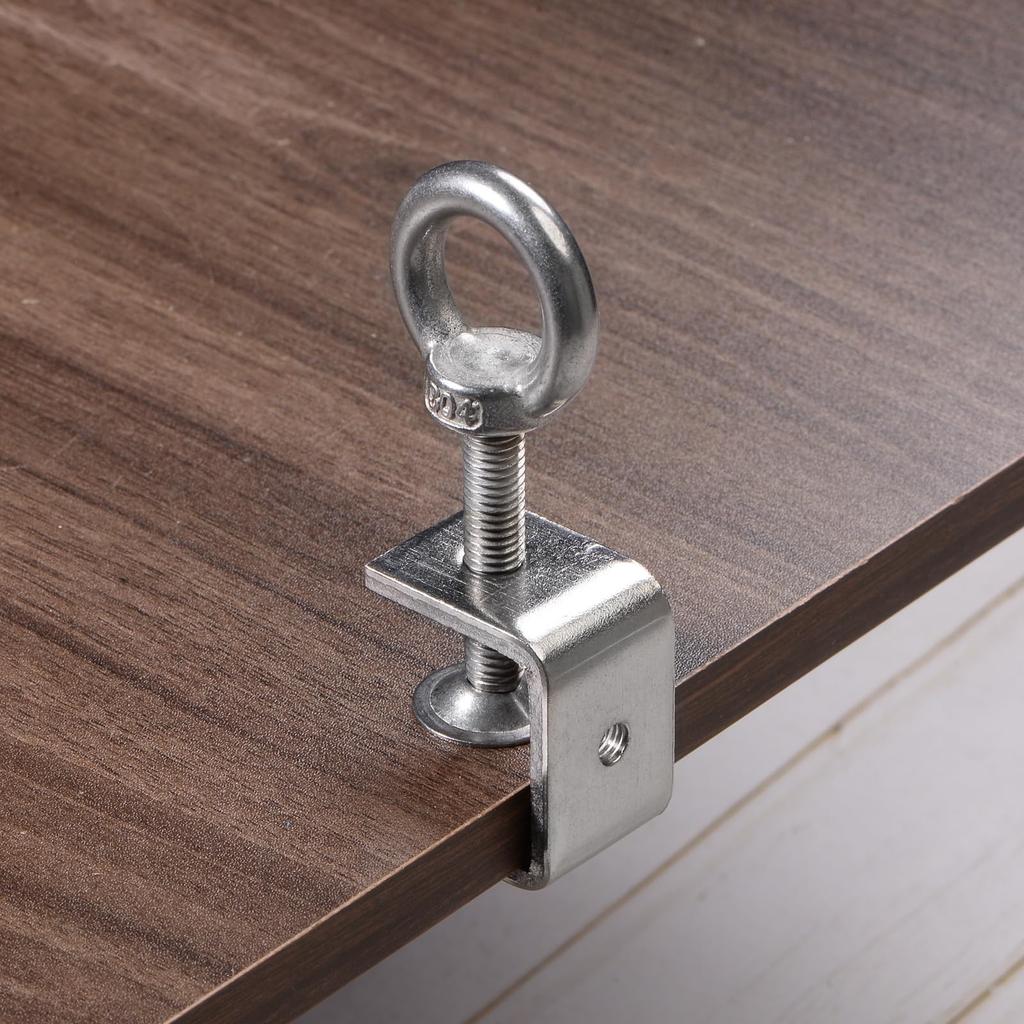 Uxcell 2-Piece Stainless Steel C-Clamp with 100mm Wide Jaw Opening for Woodworking, Welding, Construction, and Home Use