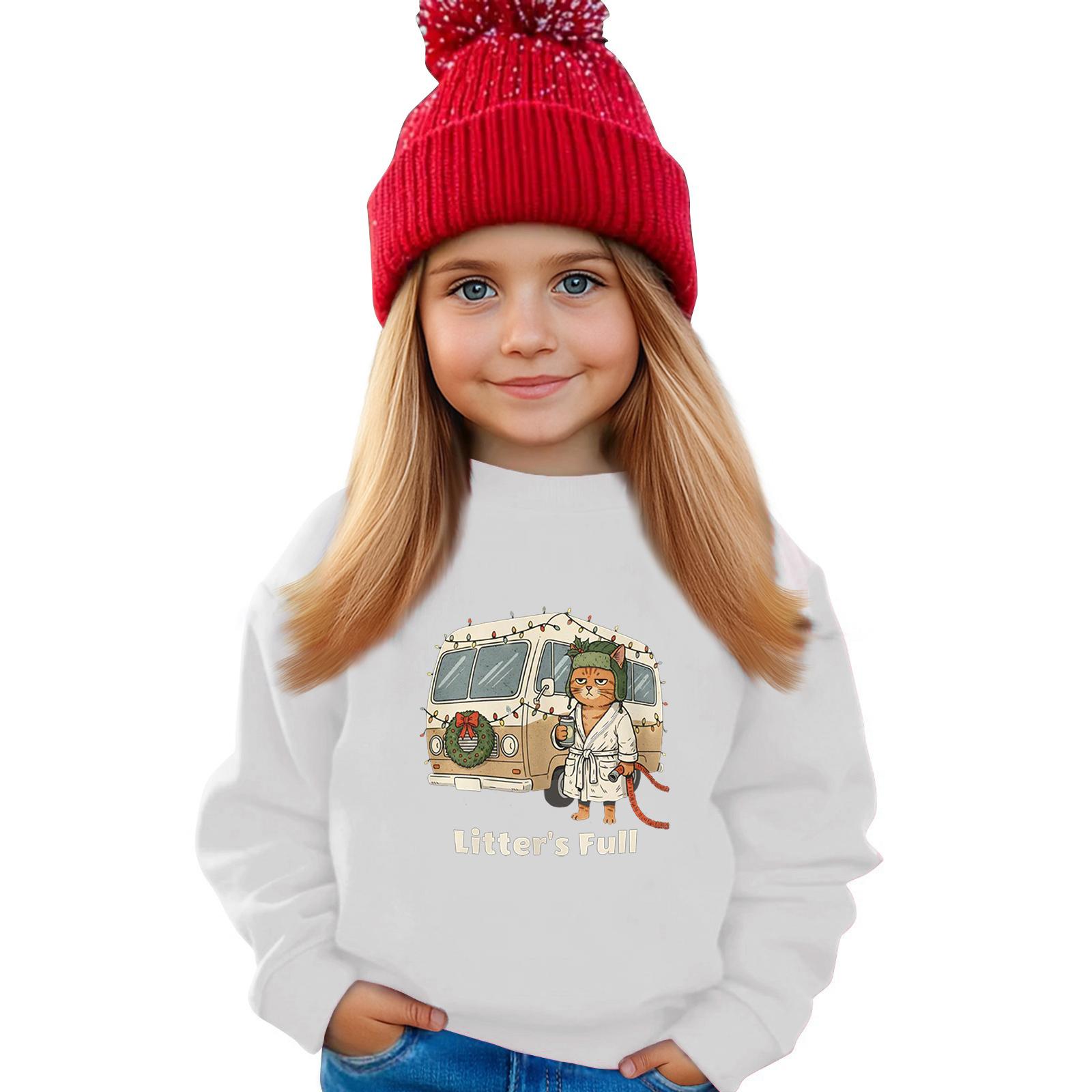 

Kids Sweatshirt Boys Girls Crewneck Sports Sweatshirt Casual Pullover Sweatshirt Sports Shirt 160 белый