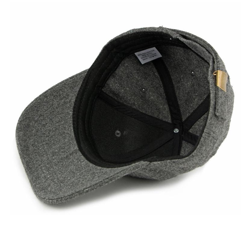 Autumn Winter Wool Cap Men Solid Color Baseball Cap Full Seal Warm Hat