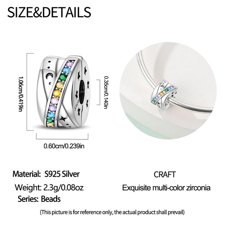 Square Dice Flower Cherry Stopper Clip Beads Fit Original Copper Charm Bracelet Diy Lovely Pendants For Woman Jewelry Gift