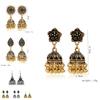 Indian Jhumka Earrings With Vintage Alloy Filigree For Women Fashion Accessories