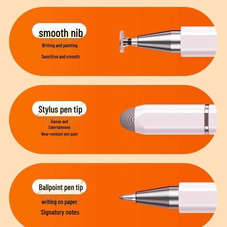 Magnetic 3-in-1 Stylus Pen: Attach To Tablets, Fits Mobile Phones, Works As Capacitive Touch Pen