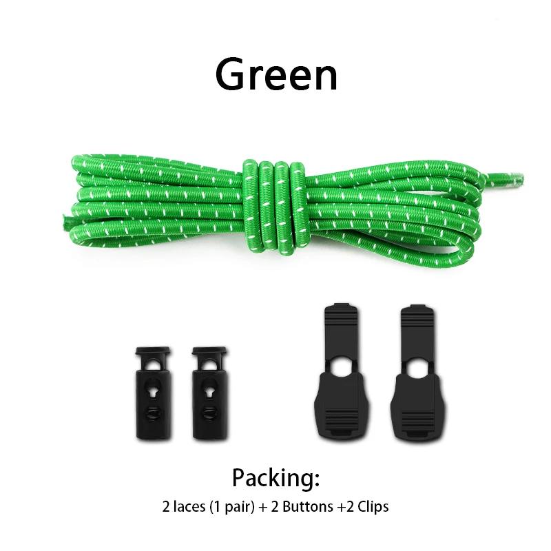 1Pair Elastic Shoe Laces Sneakers Tennis Lock Shoelaces Without Ties Adult Kids Round Shoelace Rubber Bands for Shoes Accesories
