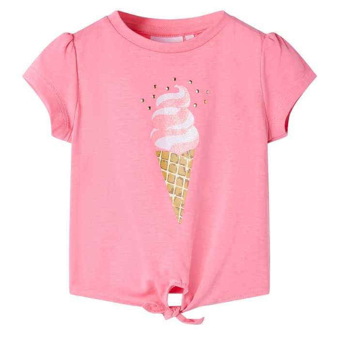 T-shirt pour enfants rose fluo vif 92/104/116/128/140
