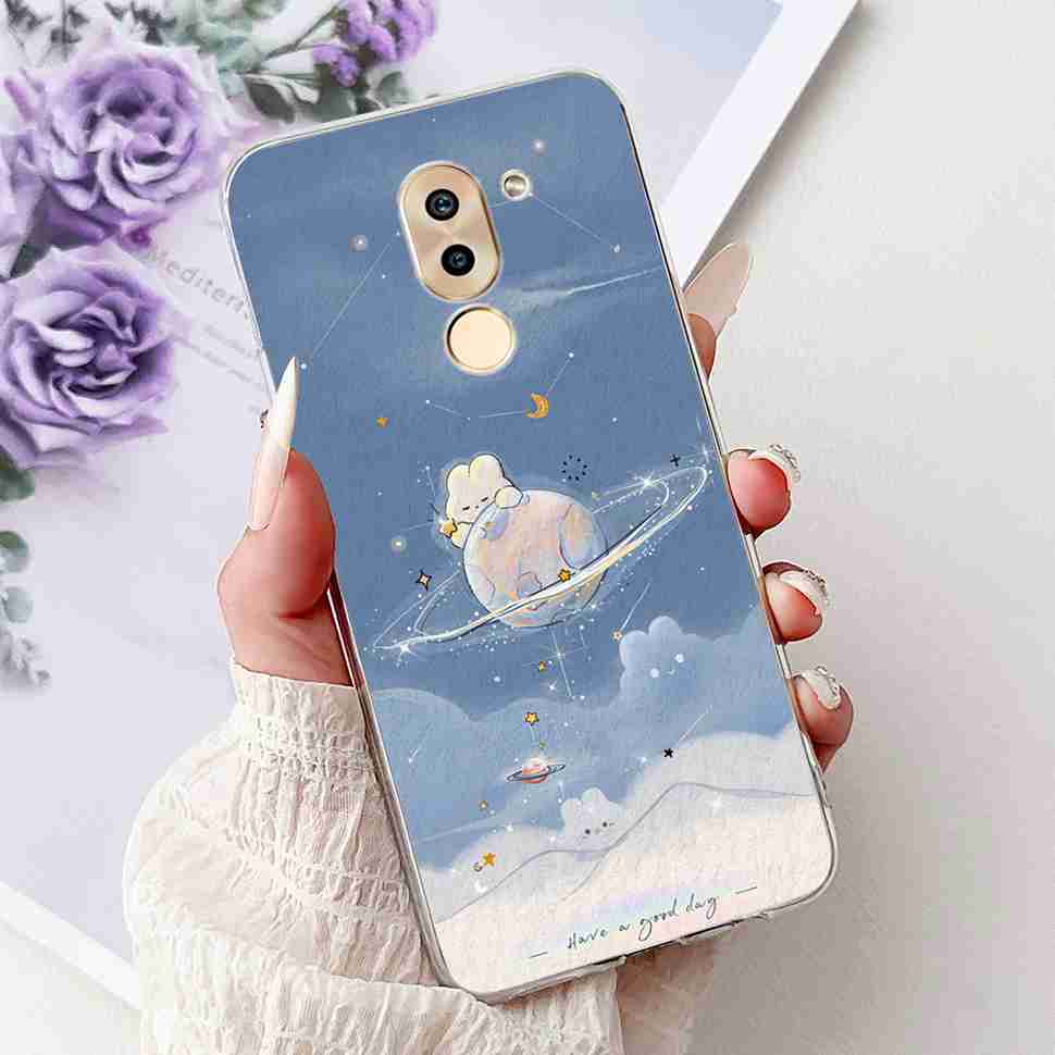 For Huawei Honor 6X BLN-AL10 Case Cute Cartoon Painting Soft Silicone TPU Cover For Honor 6X 6x BLN-L21 5.5" Popular Cats Shell