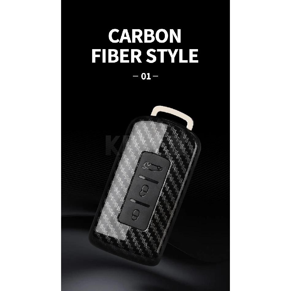ABS Carbon Fiber Style Car Key Case Cover For Mitsubishi Xpander Outlander ASX Pajero Eclipse Cross Montero Protected Shell Fob