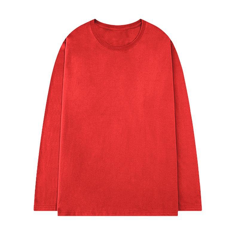 New 2023 Autumn/Winter European & American Women's Solid Color Round Neck Long Sleeve T-shirt