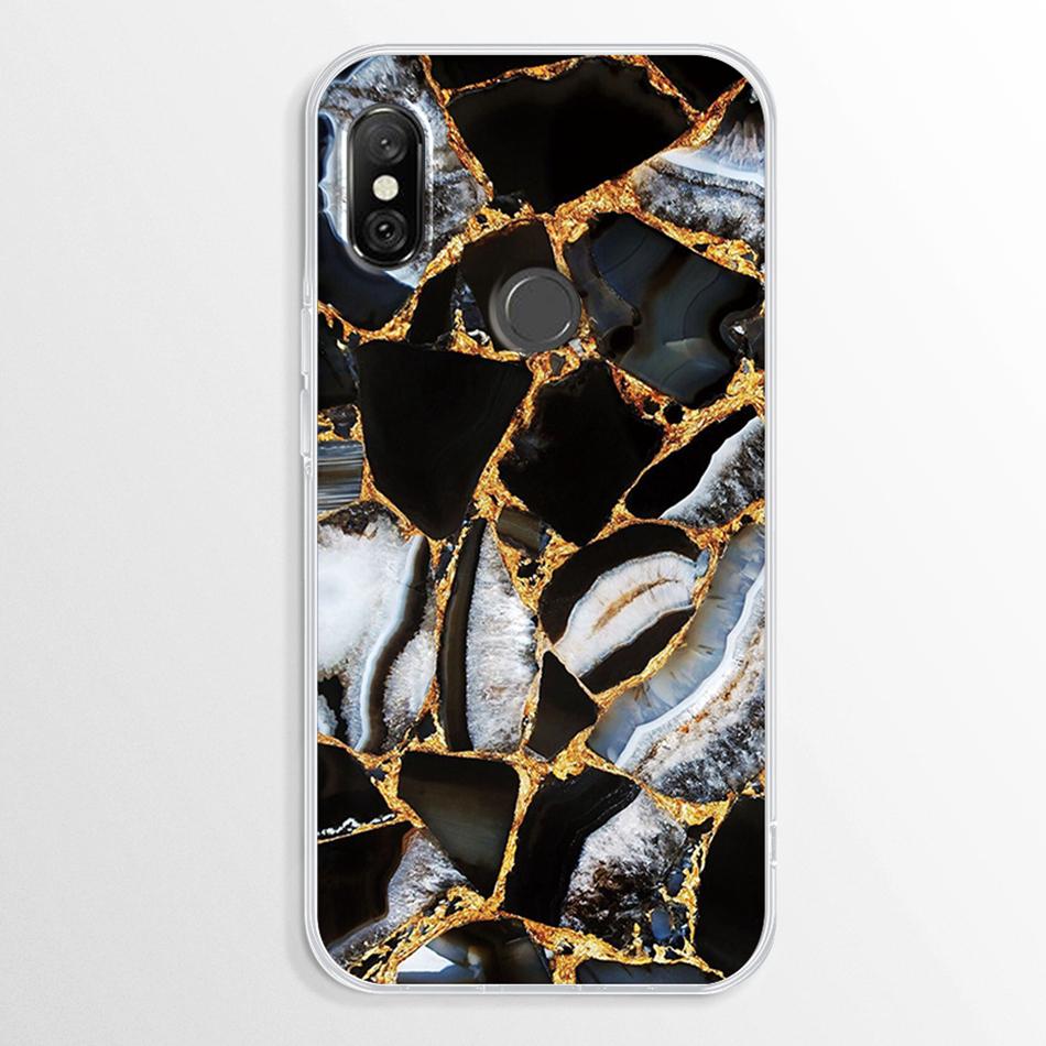Funda para Xiaomi Redmi Note 6 Pro Mármol Transparente Suave TPU Cubierta Trasera Para Xiaomi Redmi Note 6 Note6 Pro Funda de Silicona Parachoques Fundas