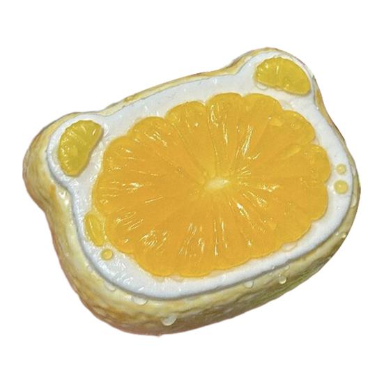 

Bear Cake Squeeze Toy Stress Relief Simulated Jelly Orange Cake Sensory Toy Soft Stretchy Food Shape Home Office Desk