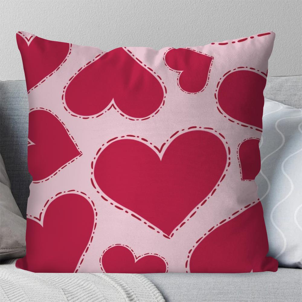 1pc Love Full Screen Cartoon Pillow Case Square Pillow BedroomSofa Leisure Comfort Cushion Car Living Room Home Decoration 40X40