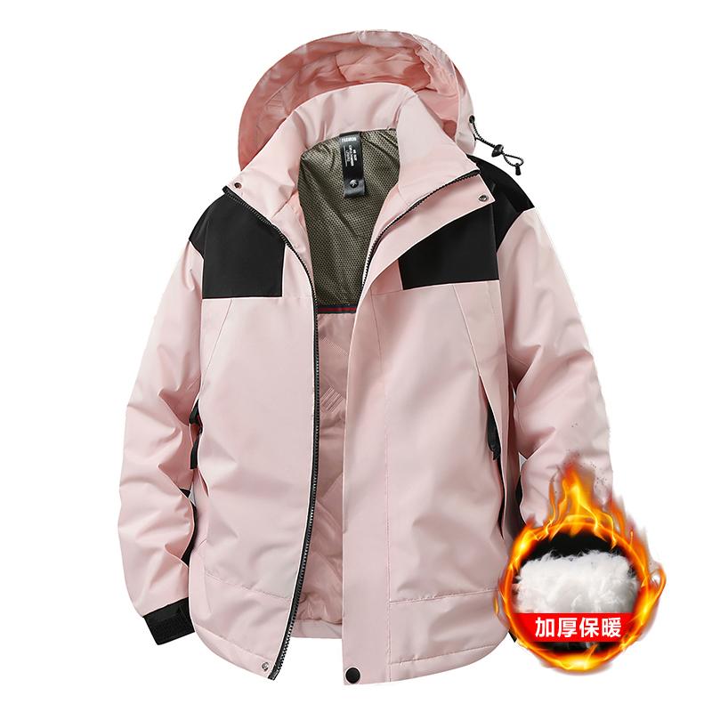 Dm Thick Cotton Jacket For Men, Solid Color, Loose Fit, Thick And Warm Cotton Jacket