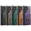 Leather for Magsafe Phone Case for Samsung Galaxy S26 S24 S23 S25 Ultra S26 Plus FE Bracket Magnetic Cover with Card Holder LK1
