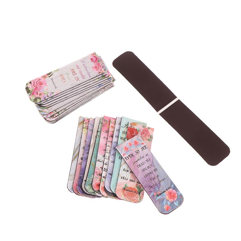 12Pcs Aesthetic Motivational Bible Quotes Paper Bookmarks Diy Students Readers Page Markers Library Office Page Marking
