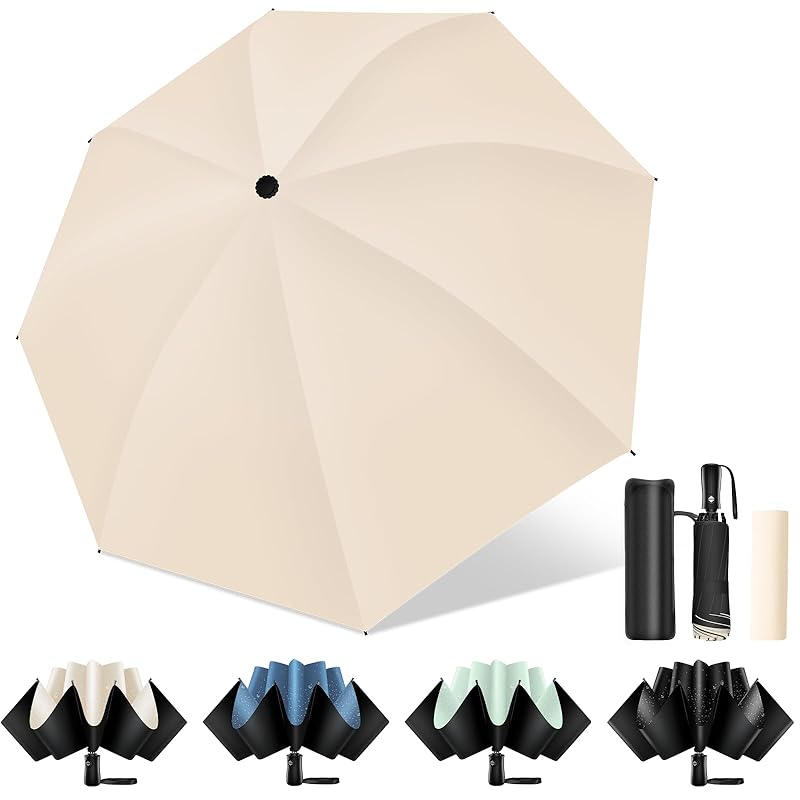 

folding umbrella [Safety design to prevent backtracking/reverse folding umbrella]
