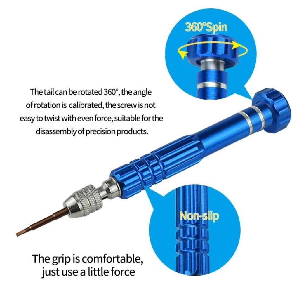 Aluminum Alloy Multi-Function Screwdriver Set S2 Bits Magnetic Design Disassembly Tool Kit Lightweight Handle Compact Portable