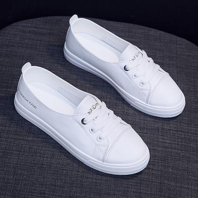 Small White Shoes Women's Shoes with Skirt Spring and Fall Hundred with Shallow Mouth Fall Board Shoes Sports Flat Single Shoes