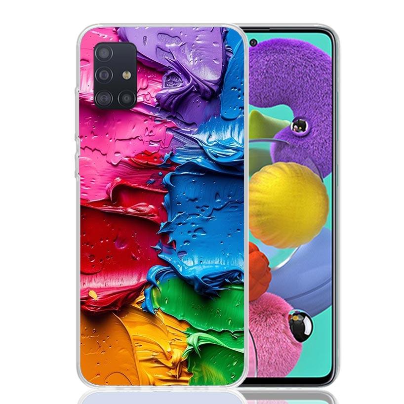Waterverf Set Verfpalet Schilderdoos Telefoonhoesje Voor Samsung Galaxy A52 A32 A22 A12 A02S A50S A30S A51 A31 AA71 Note 20 Ult