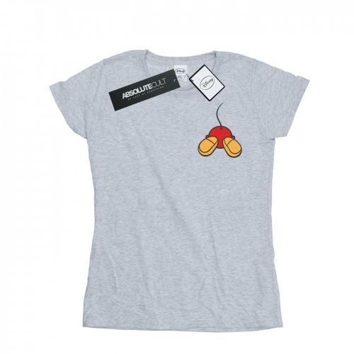 Disney Womens/Ladies Mickey Mouse Backside Breast Print Cotton T-Shirt