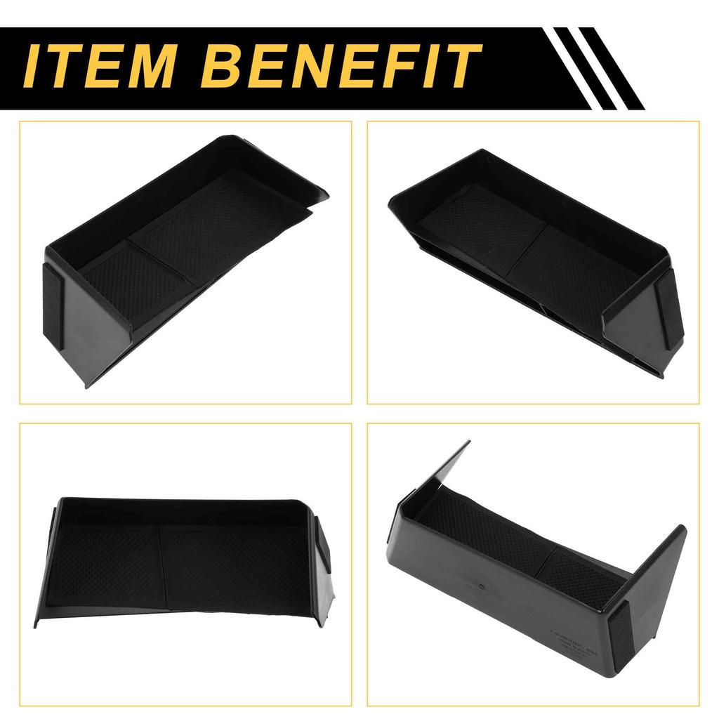 FUELHOOD Center Console Armrest Organizer Armrest Insert Storage Black for Volkswagen Golf 8 Tray, Tray, Box, ABS,