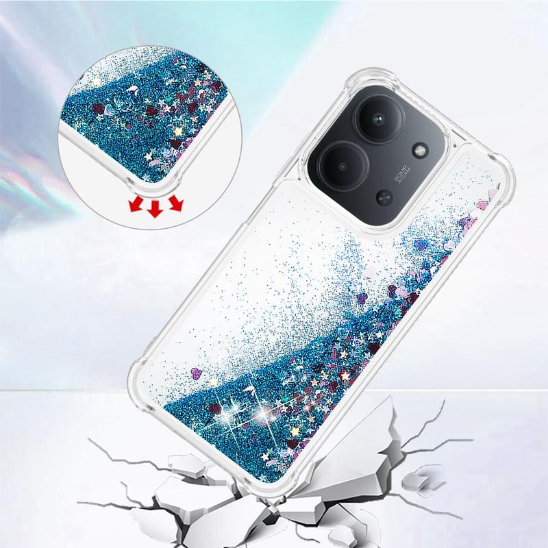 Pro Xiaomi Redmi 15C Pouzdro Redmi15C Třpytivé Tekuté Písky Dynamické Pouzdro na Telefon pro Funda Xiaomi Redmi 15c 4G 5G Kryt Coque