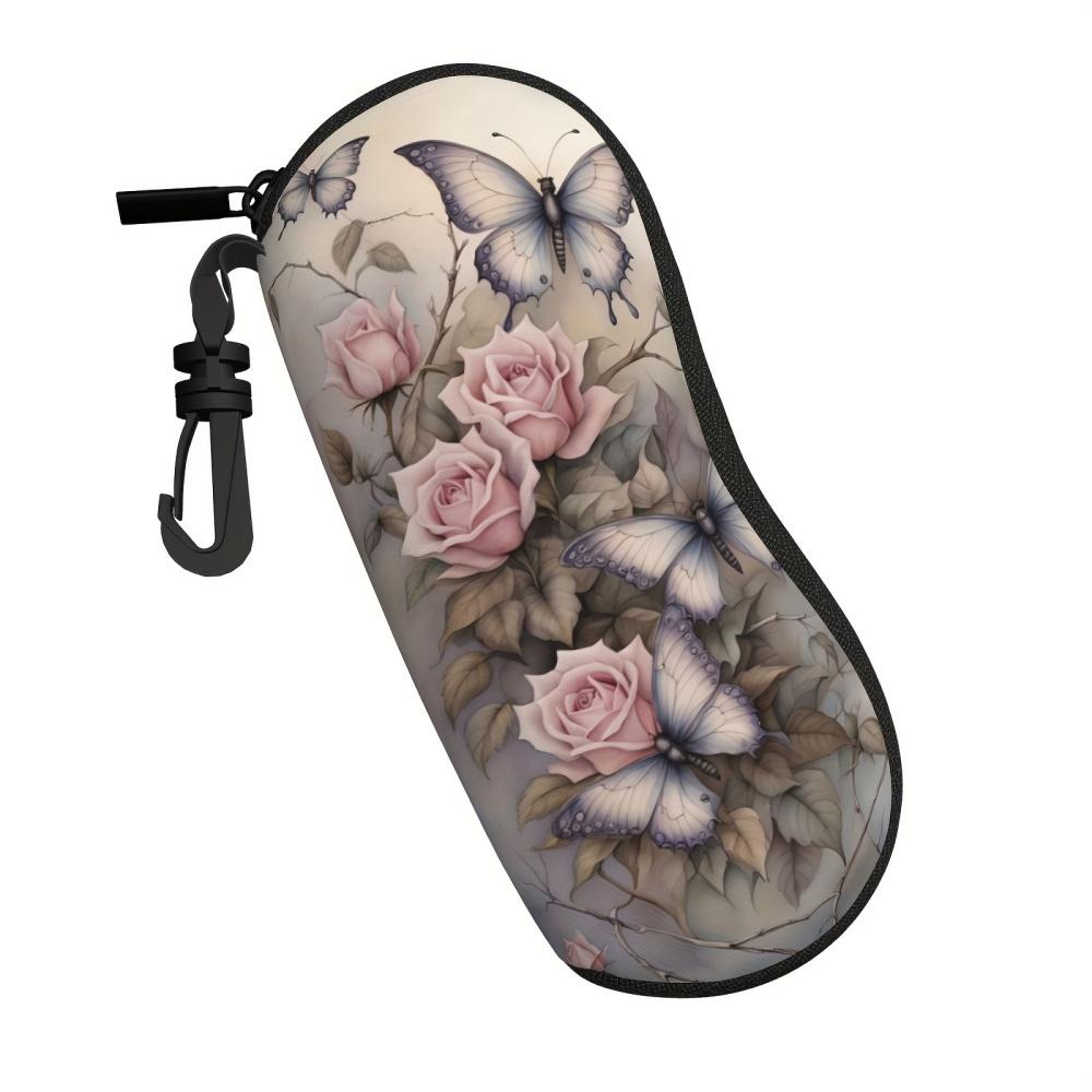 New Black Cat Art Eyewear Cases Men Women PU Leather Sunglasses Box with Zipper Portable Travel Eyeglass Storage Cases