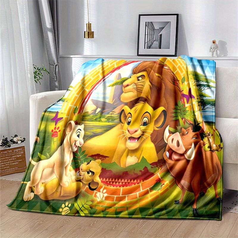 

1pc The Lion King Print Blanket, Cute Cartoon Design, Living Room Home Decoration Sofa Travel Soft and Cozy 130cmx150cm