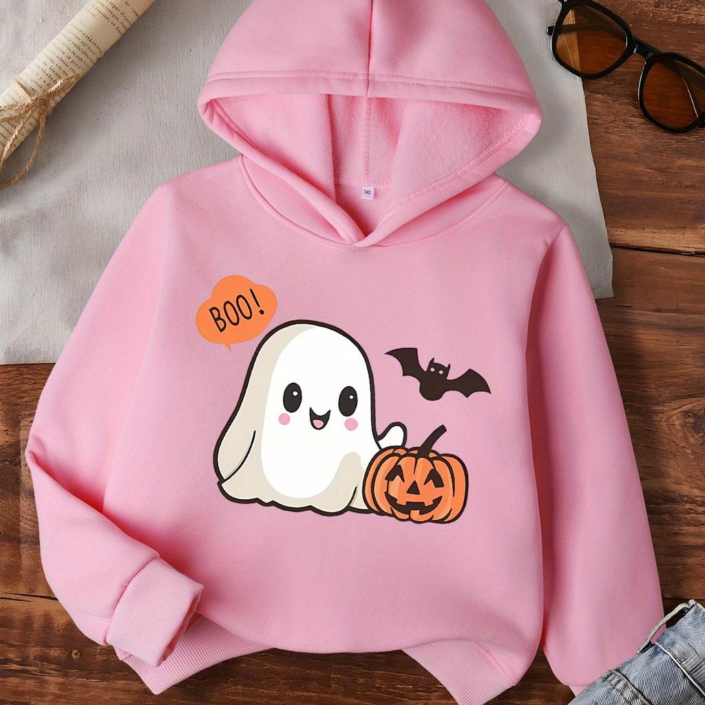 Children's autumn/winter new Christmas scary pumpkin pattern hoodie, casual and stylish sweatshirt, trendy print.