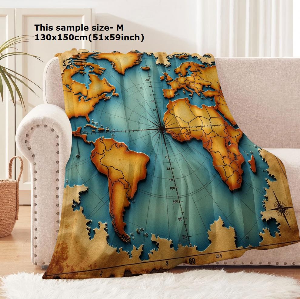 1PC Blanket Marauders Map Vintage Antique map Flannel Thin blankets for Home Office Travel Camping Perfect gifts four season use