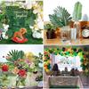 Artificial Monstera Leaf Green Foliage Single Stem Fake Leaves Plastic Leaves for Balloon Wedding Decor, Small Fresh Home Decor Accessories, Suitable