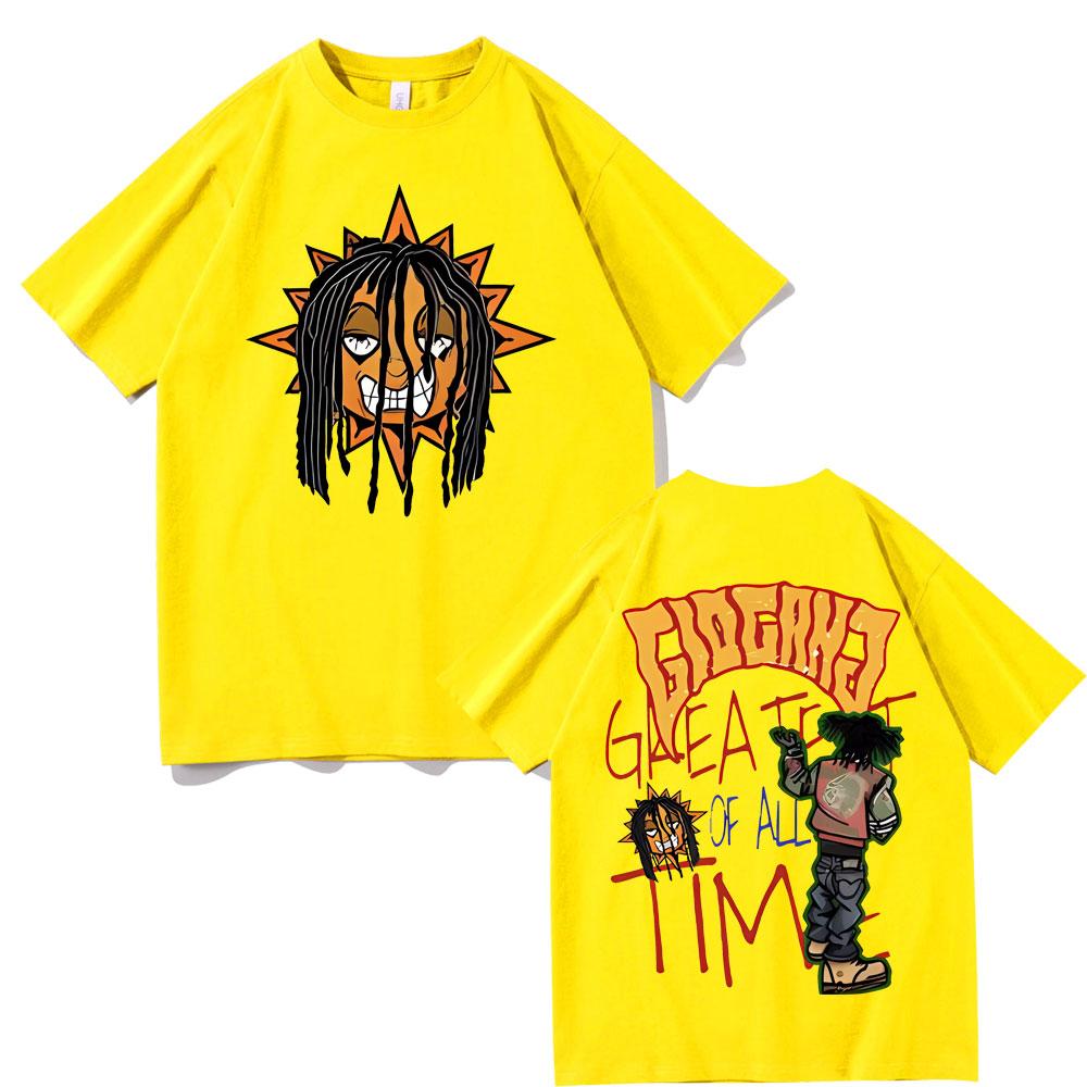 Rapper Chief Keef T-Shirt Unisex Damen Mode Hip Hop T-Shirt Oversized Kurzarm Unisex Lässig Reine Baumwolle T-Shirts Streetwear