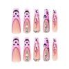 Halloween Press on Nails Coffin Fake Nails Press on Nails with Jelly Glues