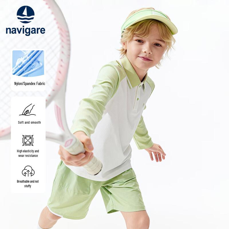Navigare Kids Long-Sleeve Sport Polo Shirt 140