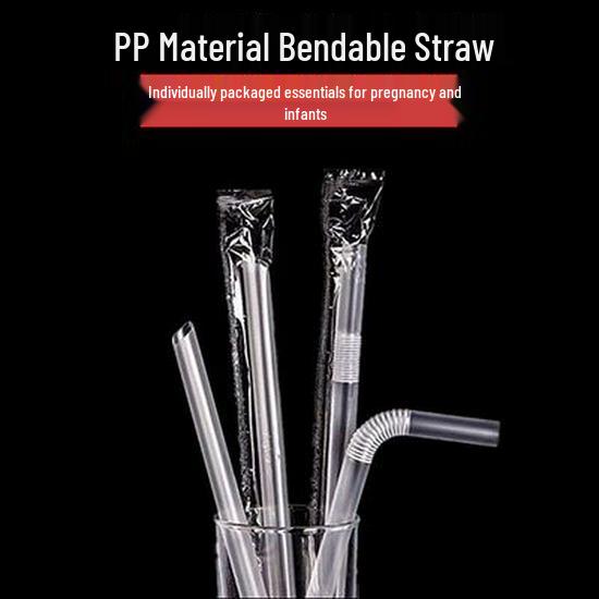 Individually Wrapped Transparent Sharp Tip Boba Straws - Pack of 1
