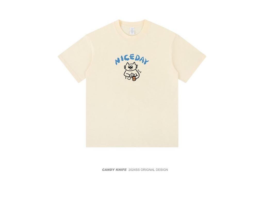 Japanese Cartoon Print Unisex Short Sleeve Crew Neck T-Shirt